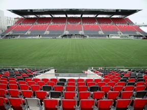 An empty TD Place at Lansdown Park.