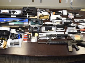 Weapons seized by CBSA and OPP investigators