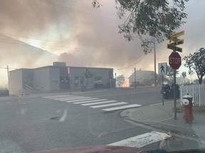 A wildfire spread through the village of Lytton on Wednesday, prompting an evacuation order for its 300 residents (Credit: 2 Rivers Remix Society)