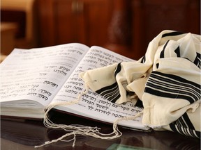 Prayer shawl - Tallit Jewish religious symbol and Jewish Prayer