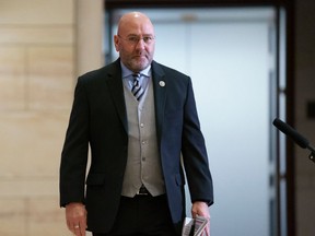 In this file photo, Rep. Clay Higgins, R-La., arrives at the Capitol in Washington, on Friday, May 14, 2021