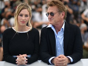 US actress Dylan Penn and US actor and director Sean Penn.