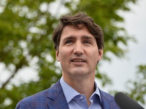 Files: Prime Minister Justin Trudeau speaks at Town Centre Park in Coquitlam, British Columbia, July 8, 2021.