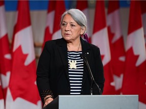 Mary Simon speaks during an announcement at the Canadian Museum of History in Gatineau, Que., on Tuesday, July 6, 2021.