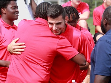 Hundreds of people showed up on Friday, July 16, 2021 for a Celebration of Life to honour Loris Tyson Ndongozi at the football field Tyson knew and loved.