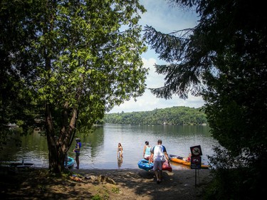 People enjoyed being out and about at Meech Lake on Saturday.