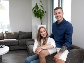 Jean-Gabriel Pageau and his wife Camille moved into their Dale apartment on July 12.