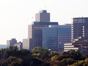 Files: Terrasses de la Chaudière (L) and Place du Portage are a complex of government office buildings in Gatineau, Quebec.