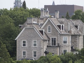 A view of 24 Sussex Drive from Rockcliffe Park in Ottawa on Monday, July 22, 2019.
