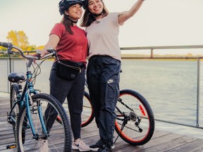 Cyclists can ride the entire 18km of Cornwall’s waterfront before continuing for another 25km to Upper Canada Village near Morrisburg, over 40 km of riding along the St. Lawrence River. SUPPLIED