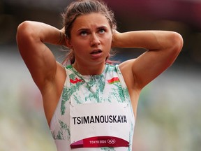 Krystsina Tsimanouskaya, who was due to compete in the women's 200 meters on Monday, told Reuters she did not plan to return to her home country. She said she had sought the protection of Japanese police at Tokyo's Haneda airport so she would not have to board the flight.