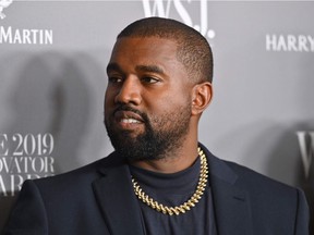 (FILES) In this file photo US rapper Kanye West attends the WSJ Magazine 2019 Innovator Awards  - Following weeks of delay and several stadium-filled public listening sessions, Kanye West's "Donda" arrived the morning of August 29, 2021.