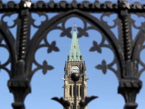 The Peace Tower on Parliament Hill.
