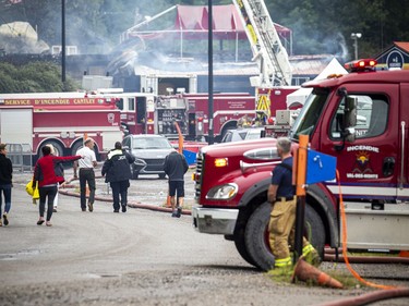 GATINEAU -- August 1, 2021 -- Emergency crews were on the scene of the fire at the main chalet at Mont Cascades