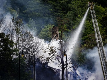 GATINEAU -- August 1, 2021 -- Emergency crews were on the scene of the fire at the main chalet at Mont Cascades