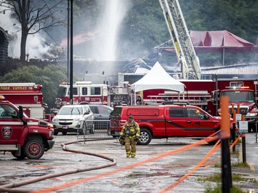 GATINEAU -- August 1, 2021 -- Emergency crews were on the scene of the fire at the main chalet at Mont Cascades