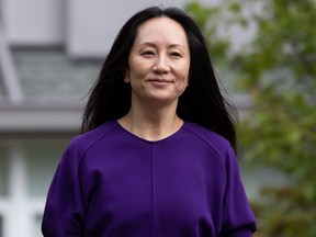 Meng Wanzhou, chief financial officer of Huawei, leaves home on the final day of her extradition hearing at B.C. Supreme Court.