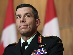 Maj.-Gen. Dany Fortin, Vice-President of Logistics and Operations at the Public Health Agency of Canada, participates in a news conference on the COVID-19 pandemic in Ottawa, on Wednesday, Dec. 30, 2020.