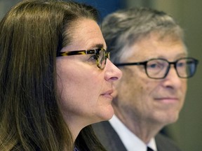 American business magnate Bill Gates and wife Melinda Gates.