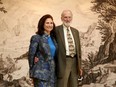 Dr. Jacqueline McClaran and Dr. Jonathan Meakins pose for a photo at the National Art Gallery of Canada in Ottawa Tuesday. The Montreal couple donated art to the gallery.