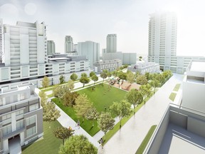 A rendering of the proposed Heron Gate housing development.