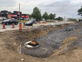 Part of the Highway 417 work involves a redesign of the 417-Kirkwood Avenue interchange to elimate the awkward crossing of lanes of traffic turning left off the 417.