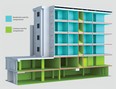 Lépine buildings are designed in a series of self-contained compartments. SUPPLIED PHOTOS
