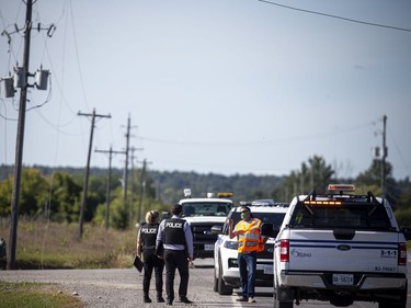 Ottawa police were investigating after a plane crashed, sending two people to hospital, and also took down hydro lines on Carp Road Saturday, September 4, 2021.