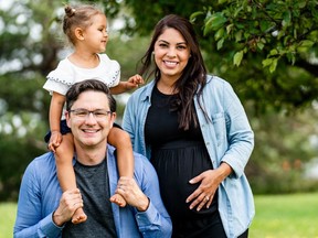 Pierre Poilievre and his family. They'll add another member soon.