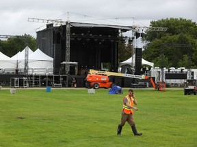 CityFolk Festival preparation at Lansdowne Park in Ottawa were in full swing, September 15, 2021.