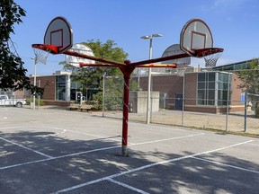 Outdoor basketball courts at the Plant Recreation Centre on Somerset Street.