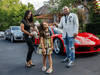 Rita Kilislian, Andy Curnew and their seven-year-old daughter Alexa, along with their dog Chanel, in front of their Bridal Path home in Toronto.