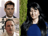 Huawei executive Meng Wanzhou, Michael Kovrig, top left, and Michael Spavor.