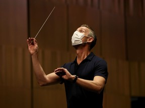 NAC Orchestra music director and conductor Alexander Shelly during rehearsal Thursday.