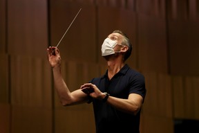 NAC Orchestra music director and conductor Alexander Shelly during rehearsal Thursday.