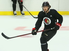 Egor Sokolov of the Ottawa Senators at the Canadian Tire Centre in Ottawa, September 13, 2021.