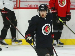 Egor Sokolov of the Ottawa Senators at the Canadian Tire Centre in Ottawa, September 13, 2021.