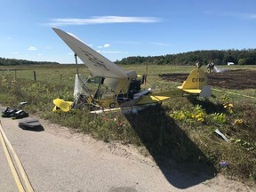 Ottawa Fire Services responded to a plane crash on Carp Rd. Saturday afternoon. Two patients needed to be extricated from the plane. The plane took down hydro wires which caused two separate grass fires.