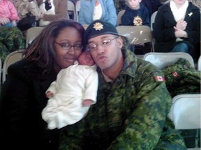 Files: Shanna and Lionel Desmond hold their daughter Aaliyah in a photo from the Facebook page of Shanna Desmond. An inquiry into an Afghanistan war veteran who shot and killed three members of this family before turning the gun on himself continues in Nova Scotia