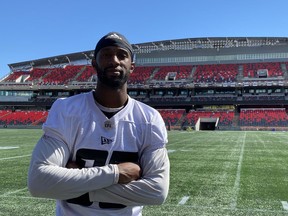 Receiver Kenny Stafford practised with the Ottawa Redblacks for the first time at TD Place stadium on Saturday.