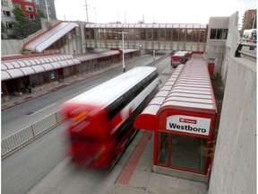 The president of the union representing OC Transpo drivers says the steel overhanging awning at Westboro Station is a hazard that must be removed.
