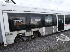 LRT derailment near Tremblay station.