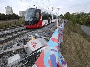 Ottawa's LRT system has been shut down since this train derailed last Sunday near Tremblay Station.