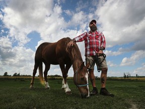 Shane Mutlow and his therapy horse, Ginger.
