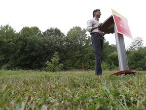 Yasir Naqvi, Liberal candidate for Ottawa Centre, held a media availability to share his Ottawa Centre Climate Action Plan at Hampton Park Woods in Ottawa Thursday.