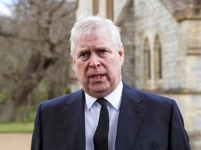 FILE: Britain's Prince Andrew.