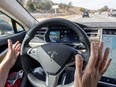 FILE: Hands off driving in a Tesla.