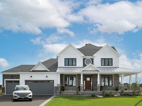 The exterior of the 2021 Minto dream home is an Arts and Crafts style in a nod to the often-seen style of homes in Manotick, where the home is located.