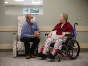 The Grove Arnprior and District Nursing Home is getting close to opening their new building and let Postmedia in for a tour of the new facility Wednesday, September 22, 2021. Shane Campbell, a ward clerk, along with resident Candus Stanley took a little tour around the new facility she will be moving into very soon.