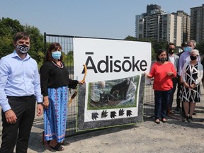 A naming ceremony was held on the site of the new public super library in August.